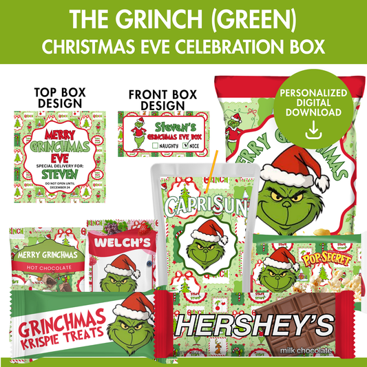 Grinch Christmas Eve Box – Personalized Digital Download