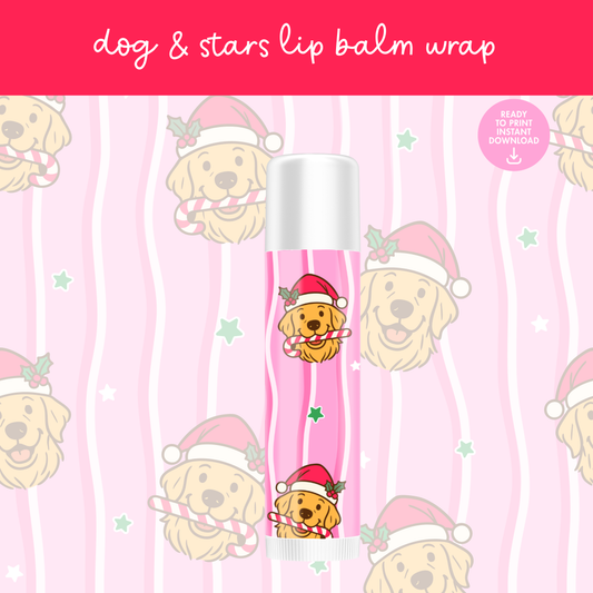 Dogs & Stars Lip Balm Wrap — Instant Download