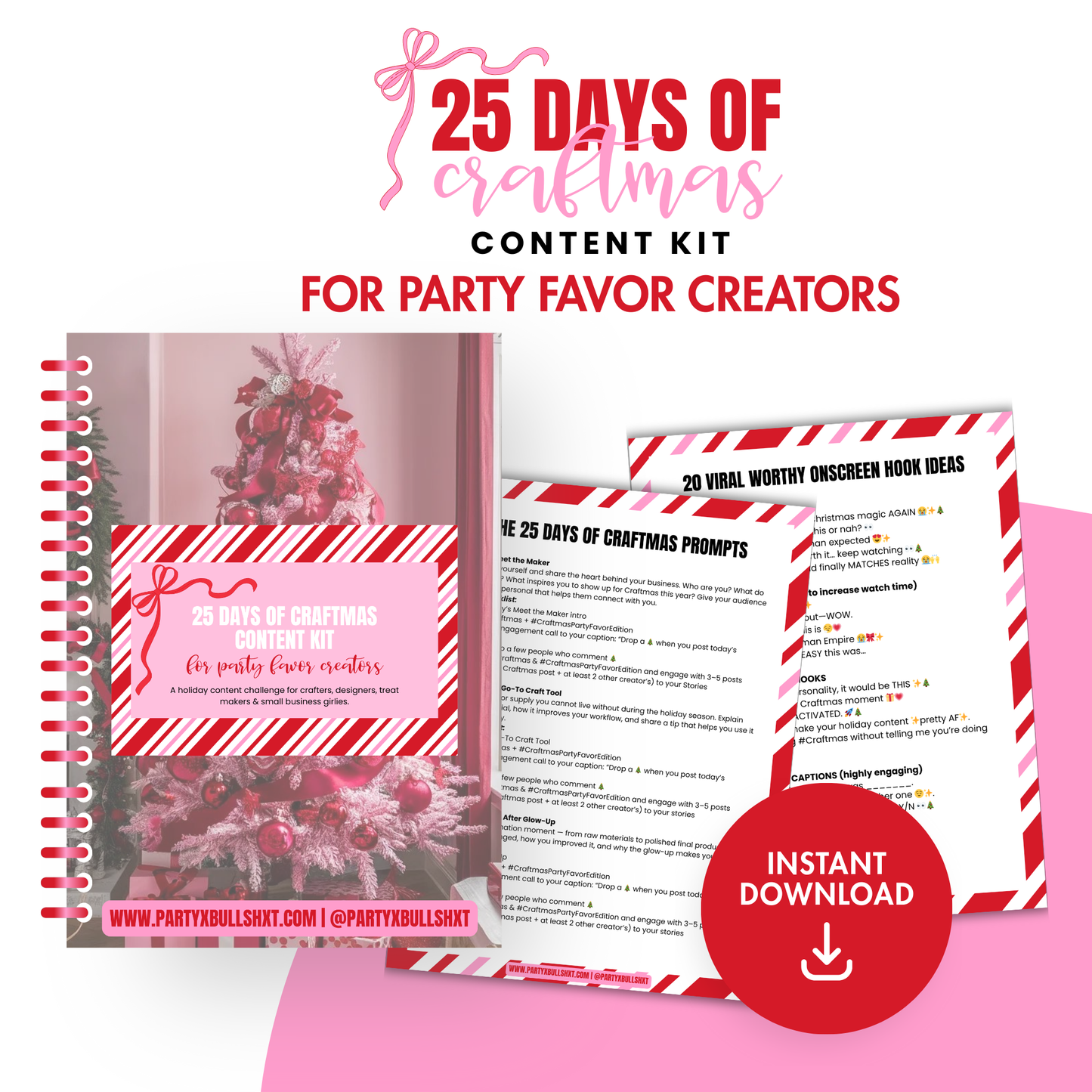 25 Days of Craftmas Content Kit for Party Favor Creators