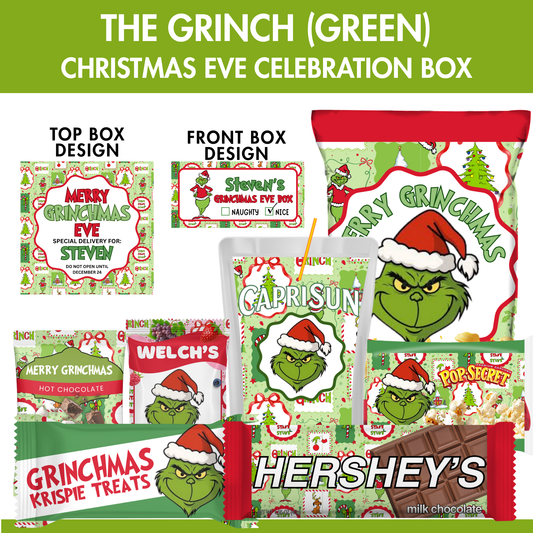 Grinch Christmas Eve Celebration Box – Personalized (Physical)